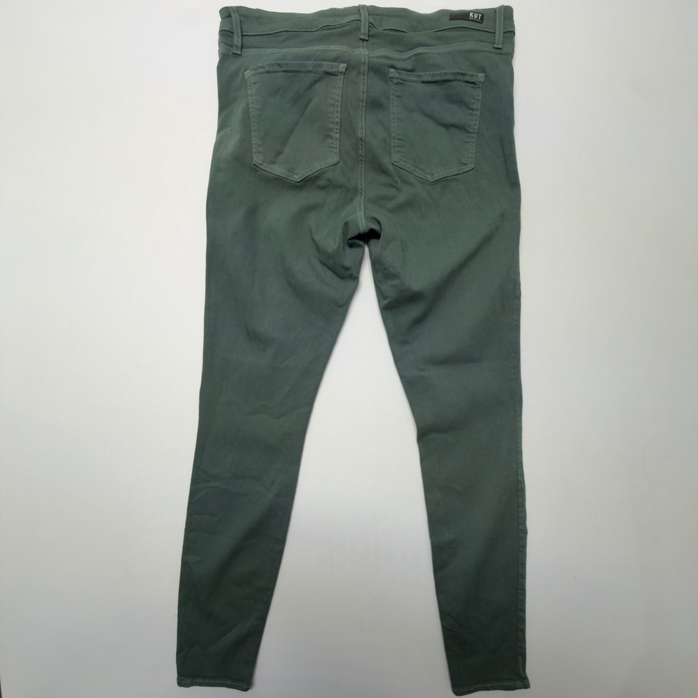 KUT from the Kloth Mia Toothpick Skinny Sage Green Jeans  Size 16 - Picture 2 of 9
